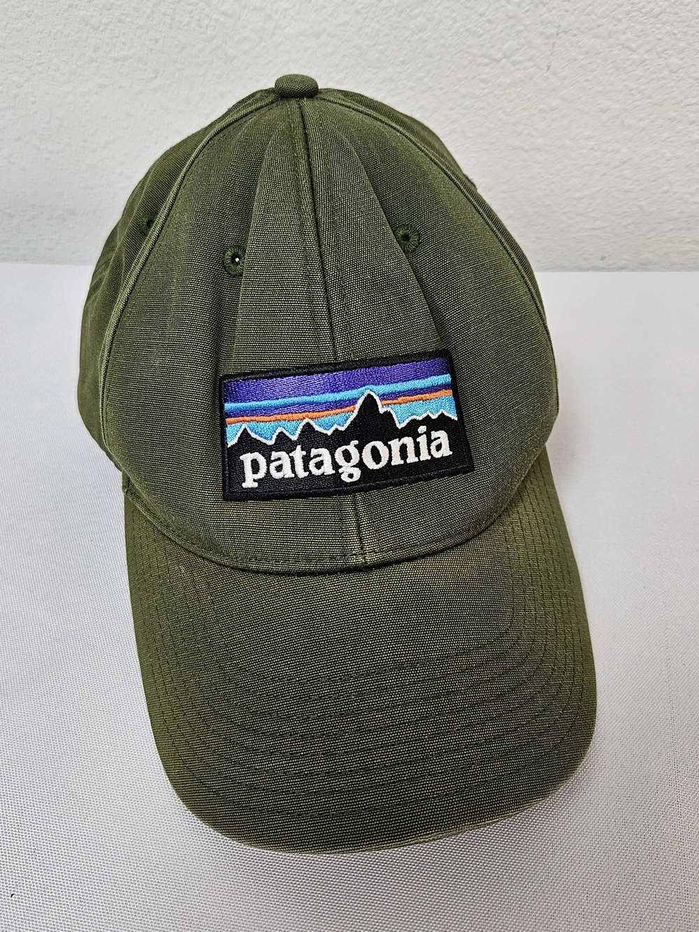 Patagonia Mountain Patch Snapback Trucker Hat Green One Size Mesh Back
